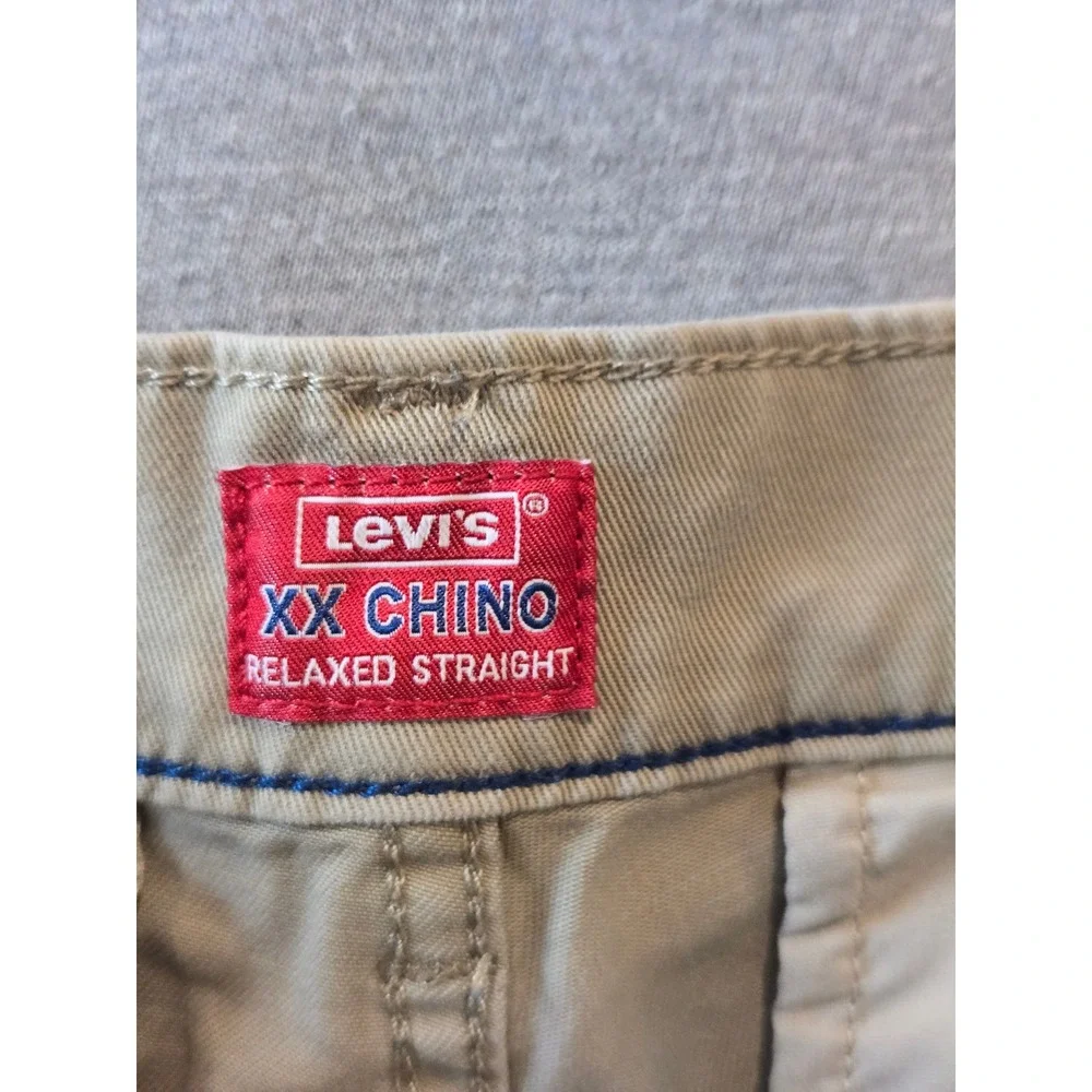Levis XX Chino Pants Mens 28x29 Khaki Tan Relaxed Straight Skater Casual